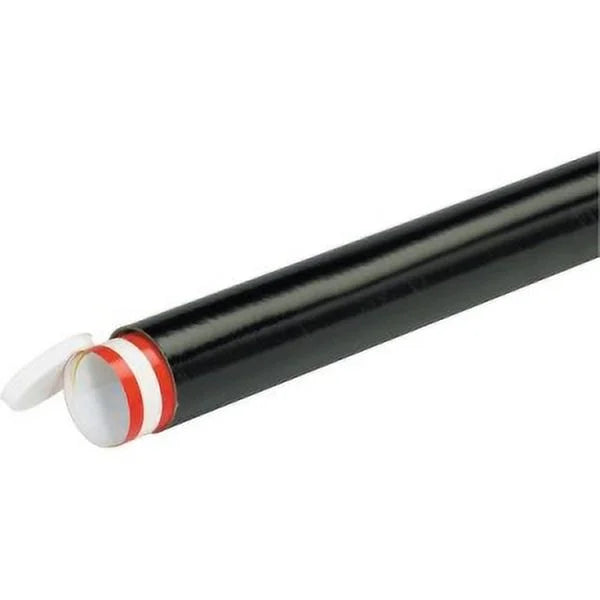 Mailing Tubes with Caps, 3x24, Black, 24/CS G22915
