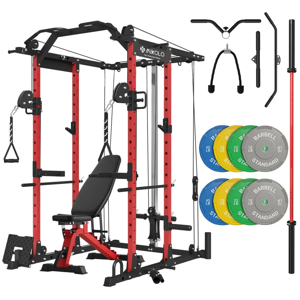 1500 lbs Power Rack Cage with Cable Crossover Machine S8720