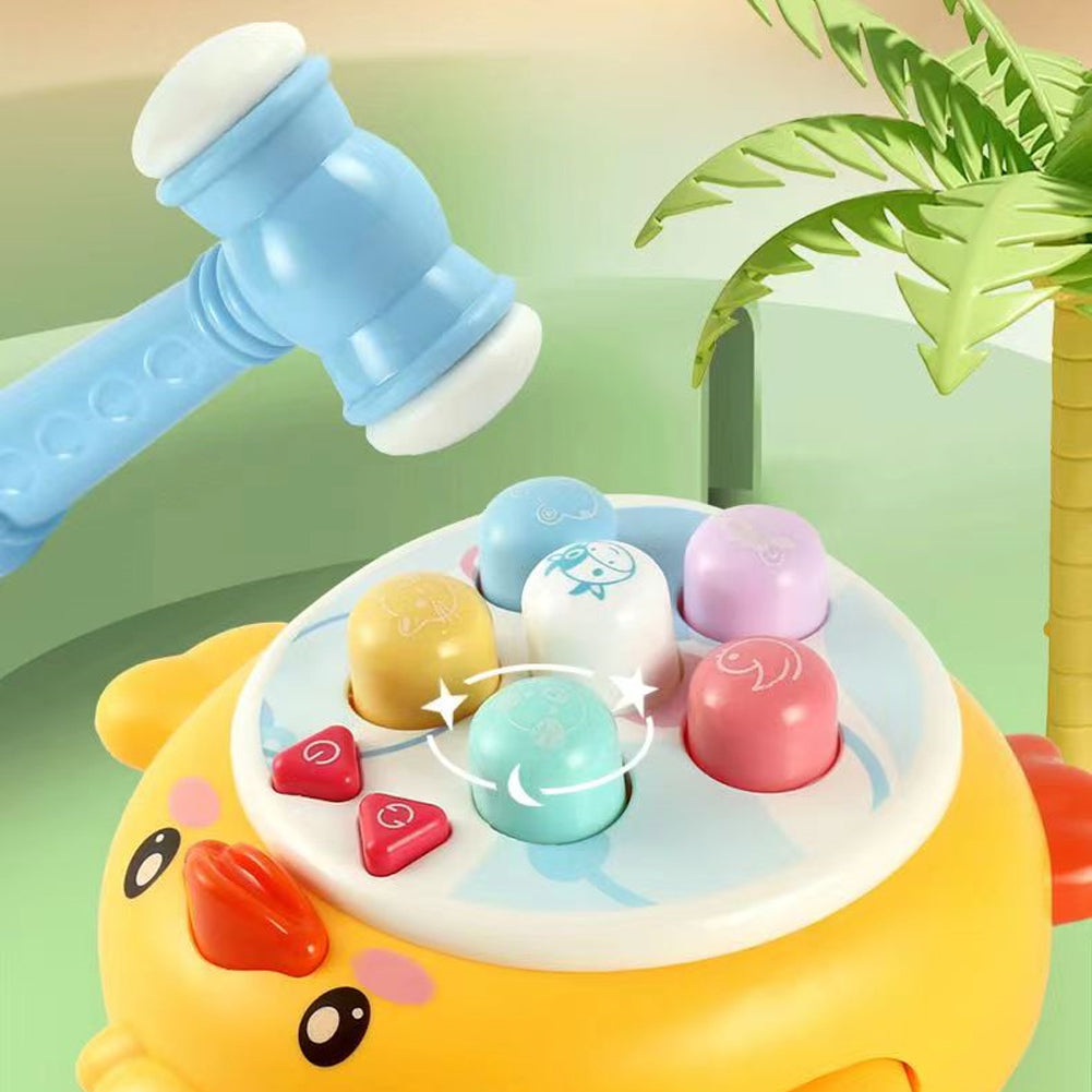 Toddler Baby Toys Whack a Frog Mole Game Hammering Pounding Toys with Hammers Electric Sound Light Duck Gopher Interactive Game Lights Music Toys N126