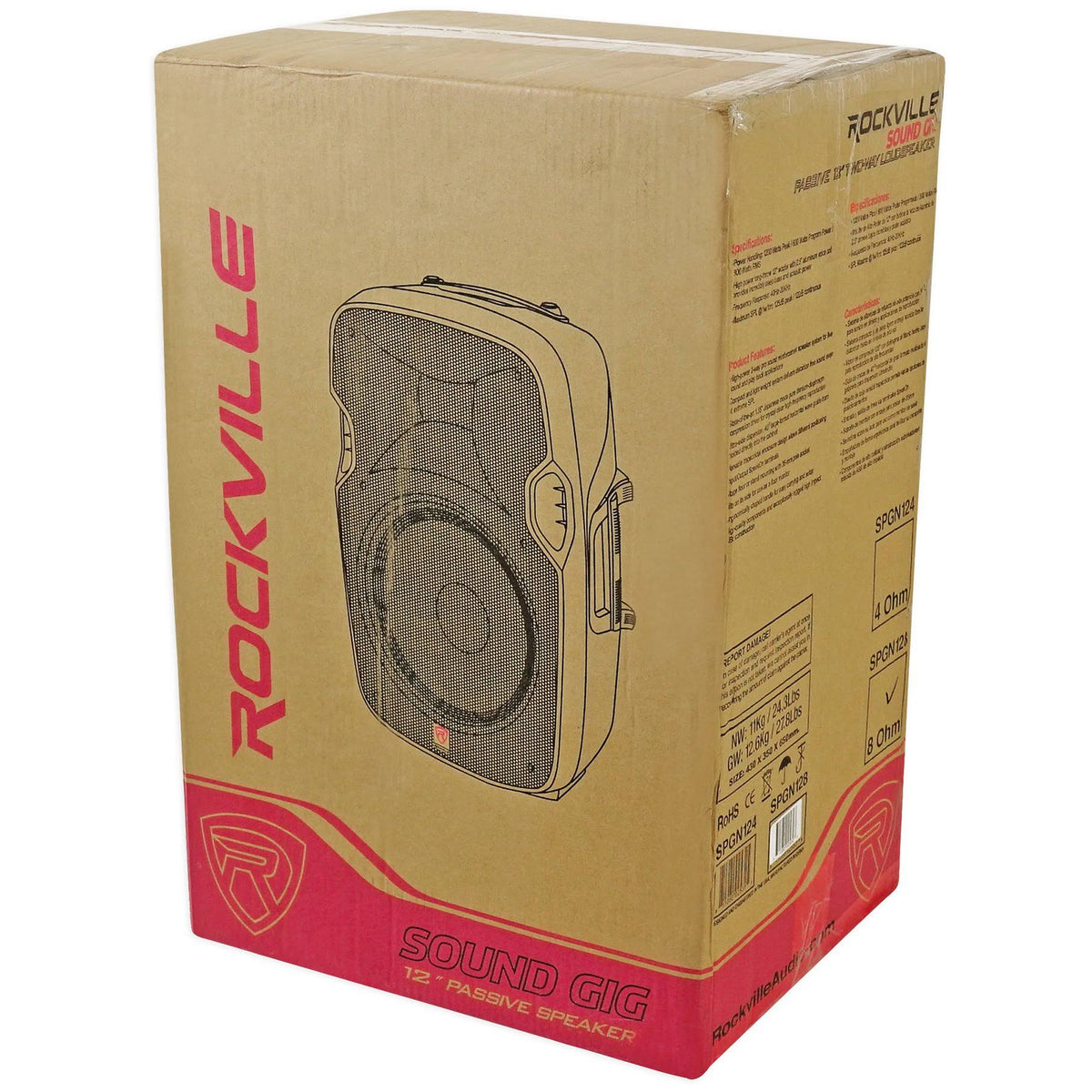 12x22 Passive 1200W DJ PA Speakers with Stands and Cables S41251