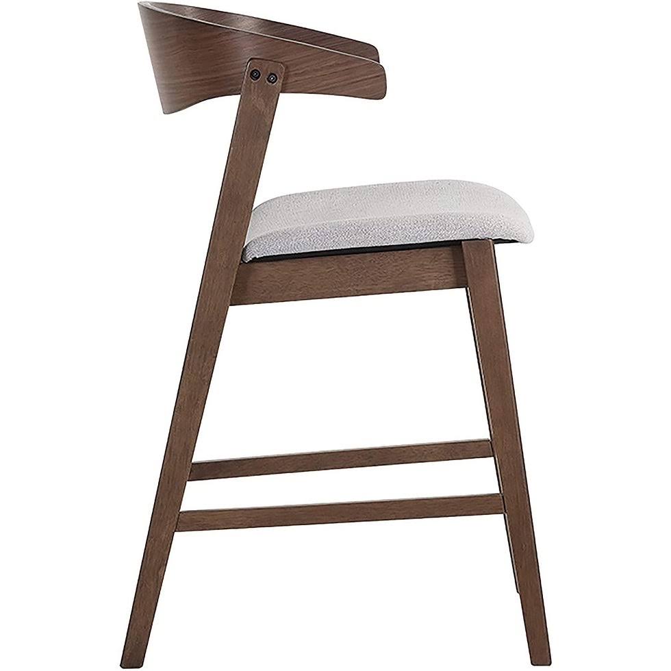 Wood Counter Table Set with 2 Counter Stools in Light Gray U1332