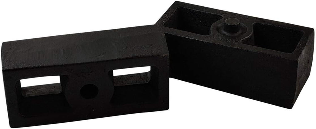 2 Rear Suspension Lift Solid Cast Iron Blocks with Extra Long 10 Square Leaf Spring Axle U Bolts V226049