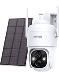 Wireless Outdoor WiFi Pan Tilt 360° Solar Rechargeable Battery Powered Security Camera C743