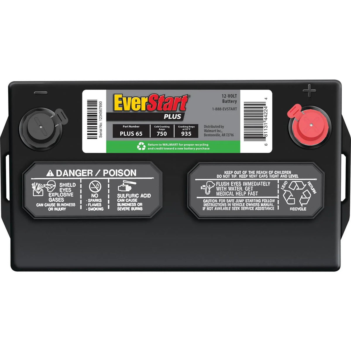 Lead Acid Automotive Battery Group Size 65 12 Volt 750 CCA J888902