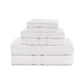 6 Piece 600 Gsm White Cotton Towel Set G705