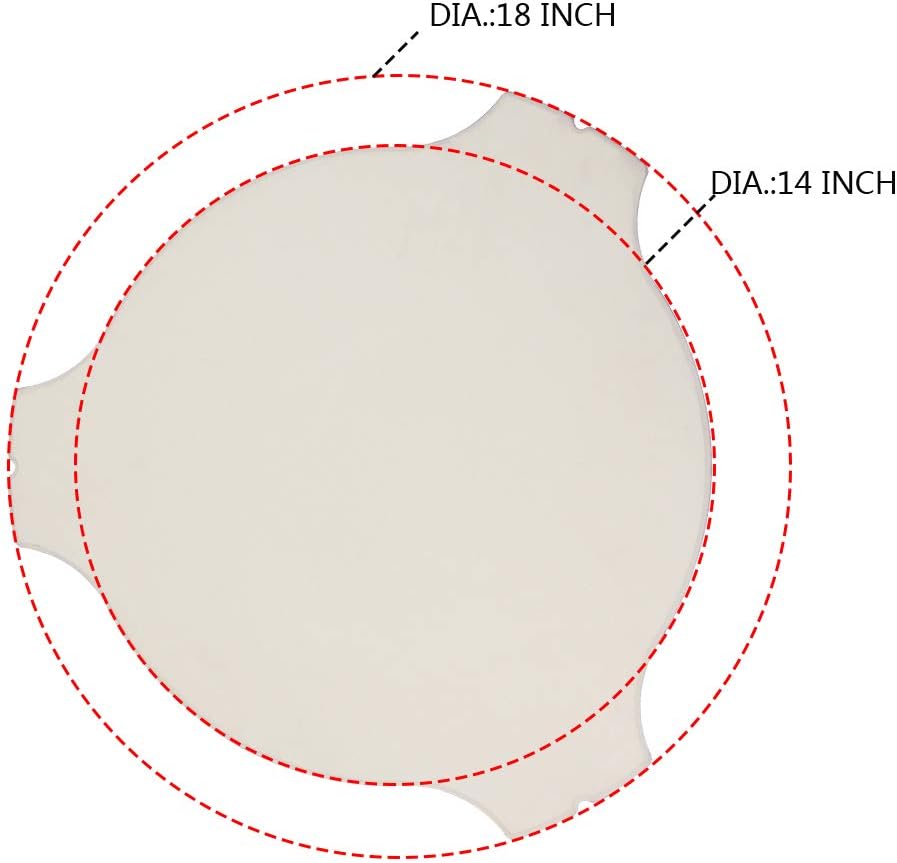 15 Round Ceramic Pizza Stone for Grill and Oven G11879