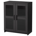 Black Glass Cabinet with Doors J319878