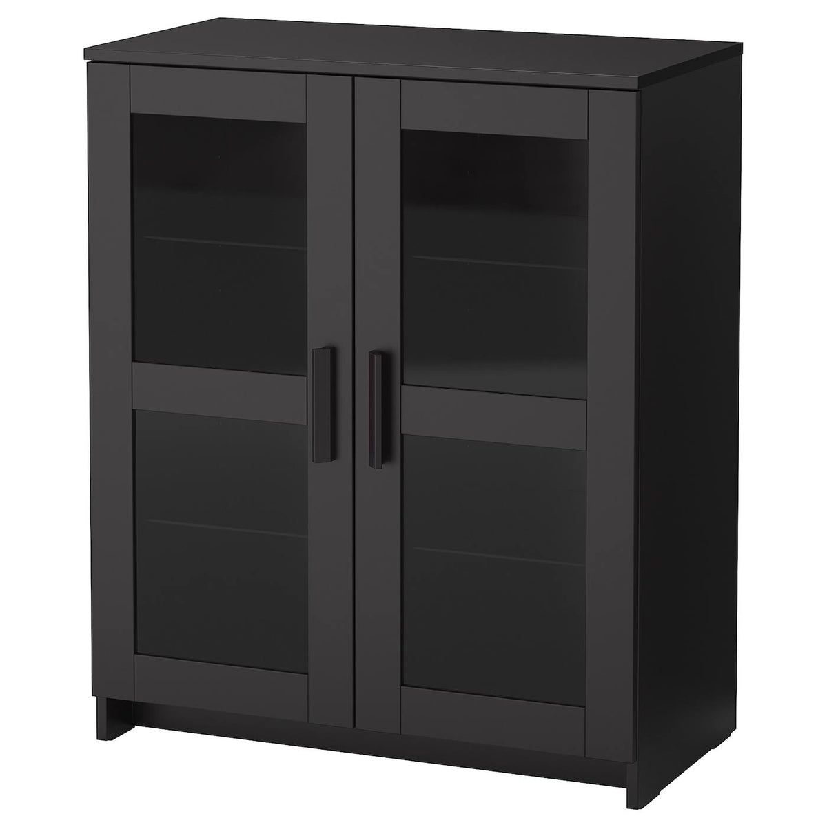Black Glass Cabinet with Doors J319878