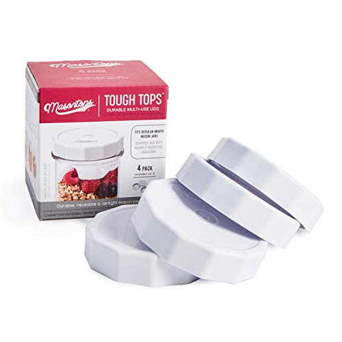 White Plastic Mason Jar Lids Q5520