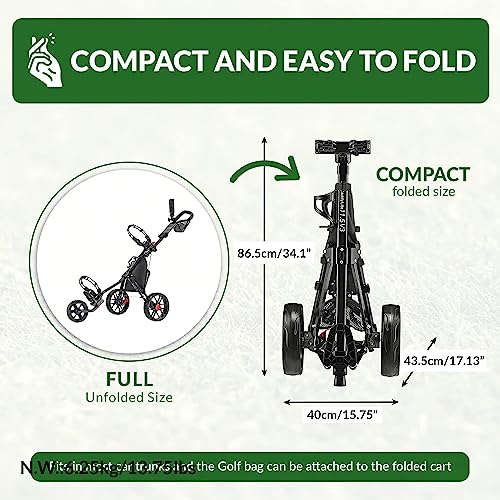 3 Wheel Lightweight Golf Push Cart X506