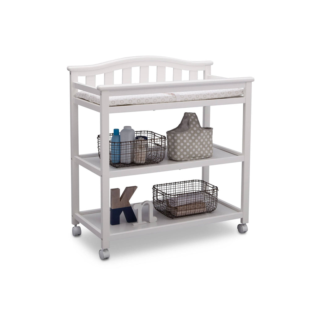White Changing Table with Casters S73592