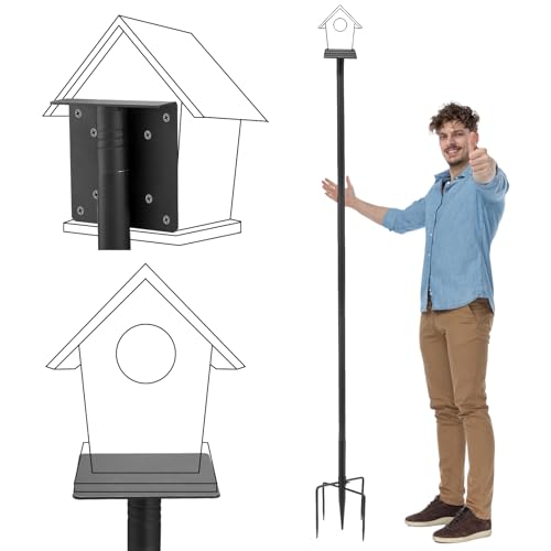 68in Adjustable Heavy-Duty Bird Feeder Pole with 5 Prong Base T518