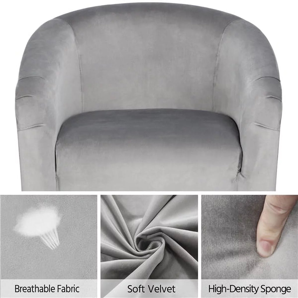 Ivory Polyester Boucle Accent Chair C913041