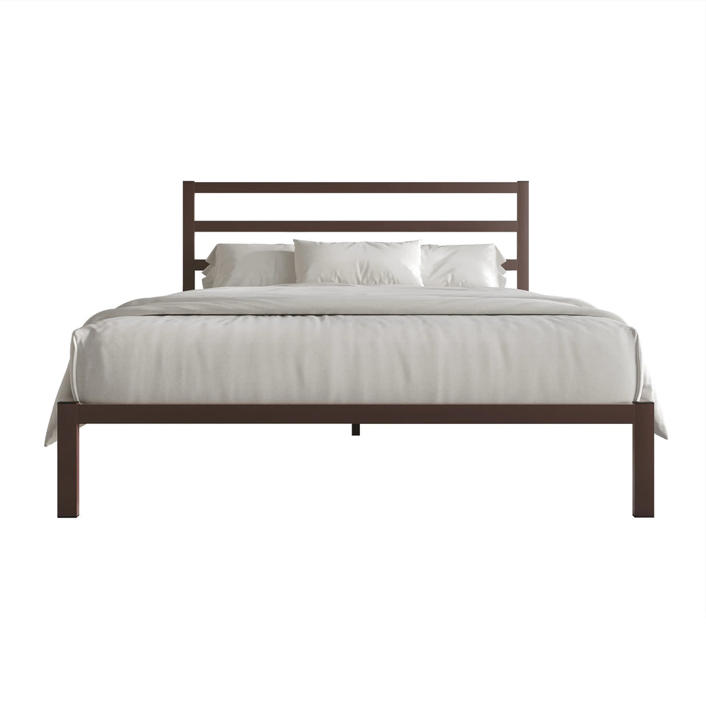 Queen Size Black Metal Platform Bed U520286