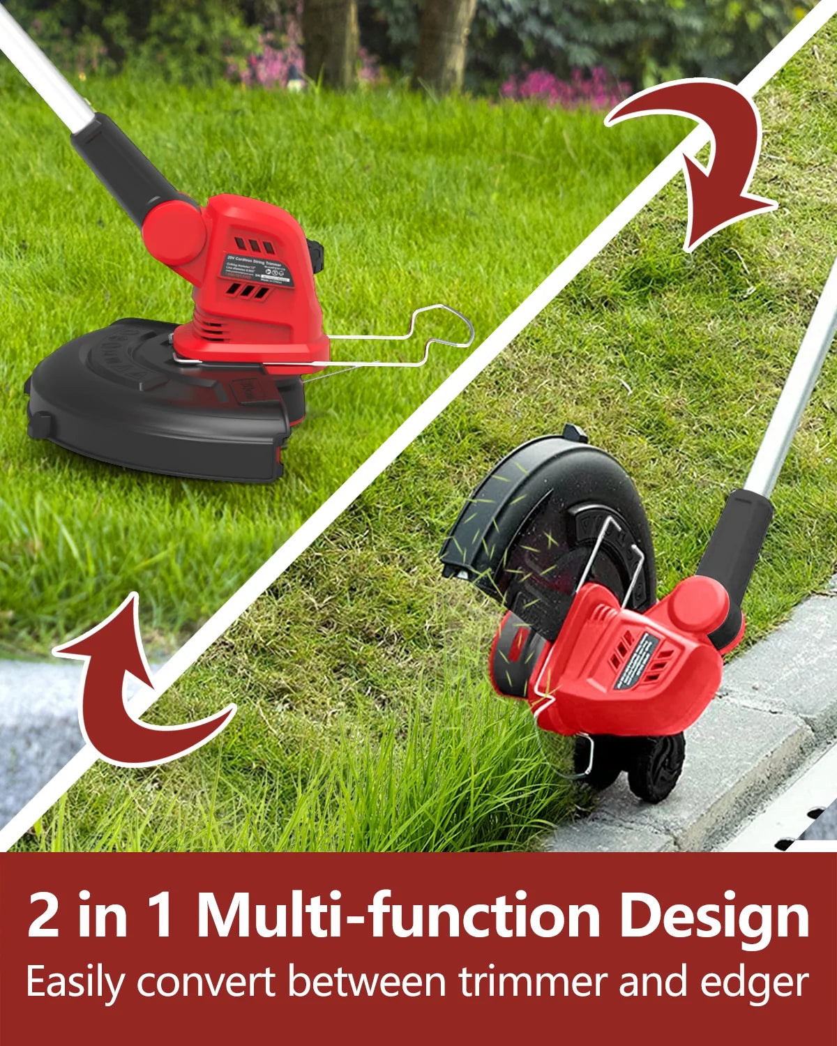 20V 12-inch Cordless String Trimmer with 2 Ah Battery and Charger V165484