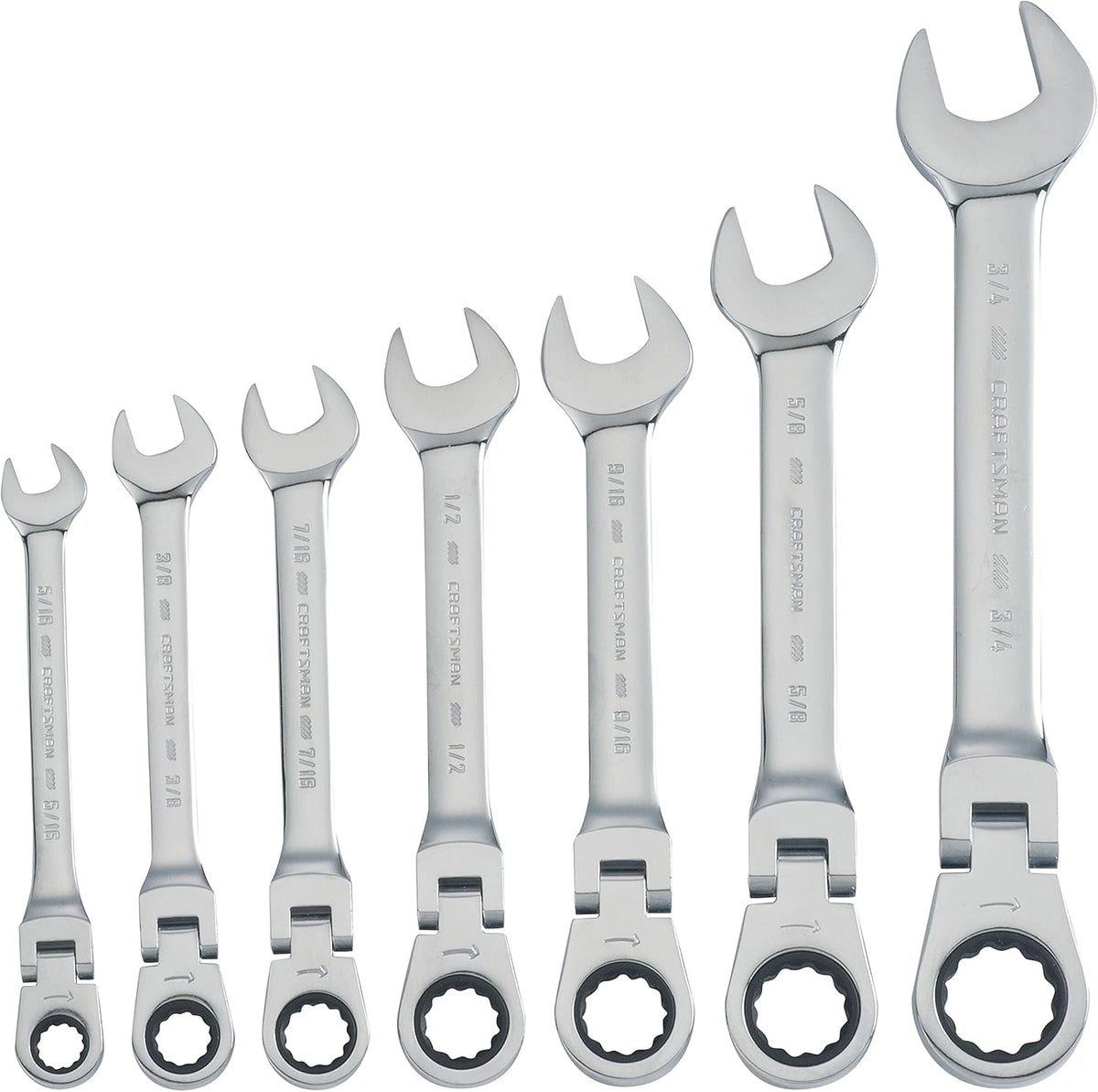 7-Piece SAE Flex Reversible Ratchet Set J5623