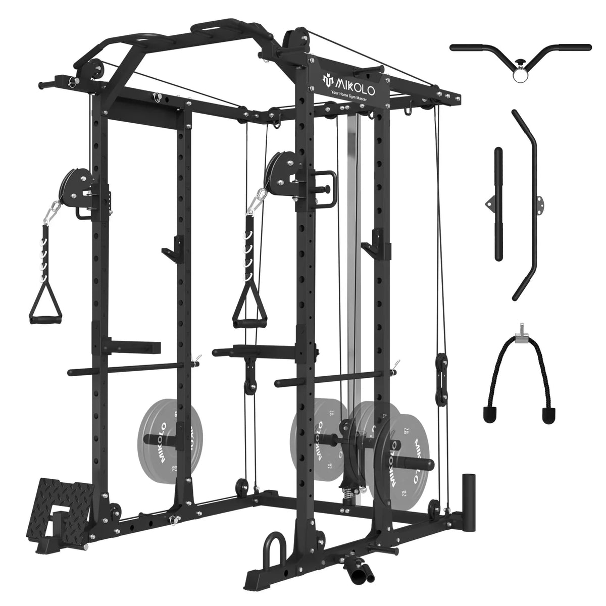 1500 lbs Power Rack Cage with Cable Crossover Machine S8720