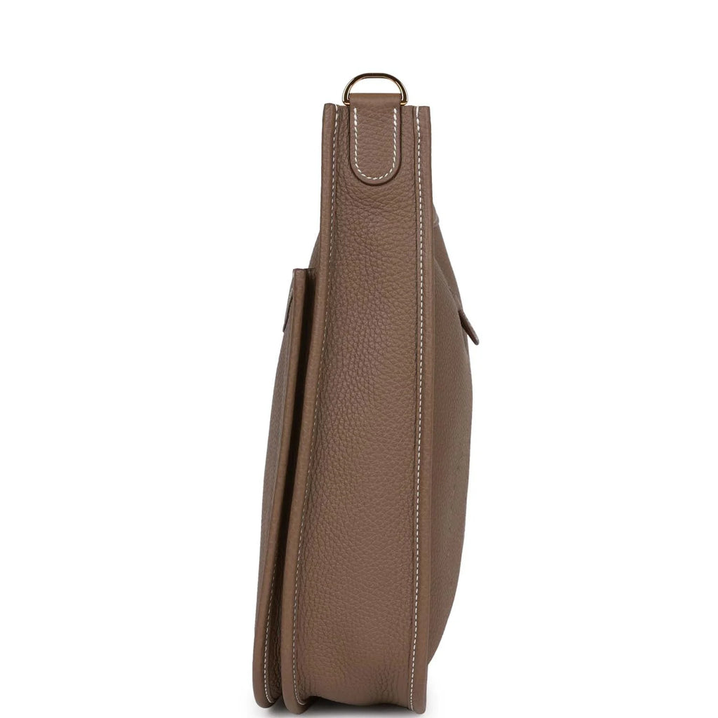 Etoupe Clemence Leather Bag M87699
