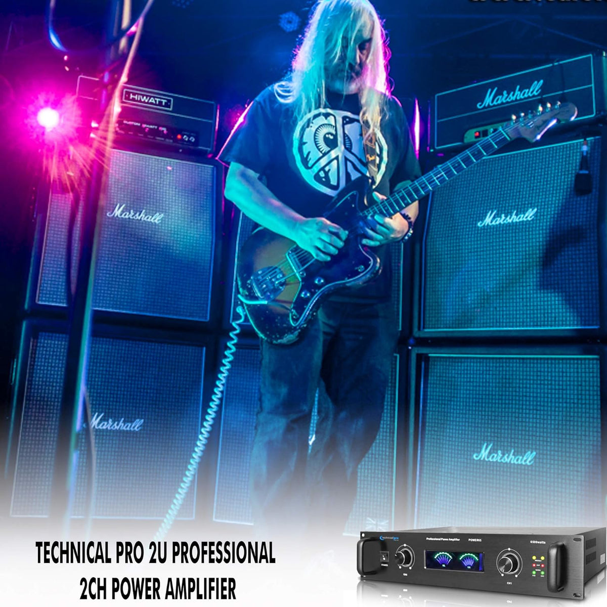 Portable 2 Channel Digital Stereo Power Amplifier with 6500 Watts U539