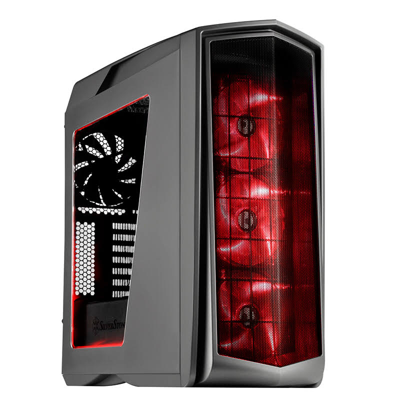 ATX Computer Case Titanium with Red LED K8832