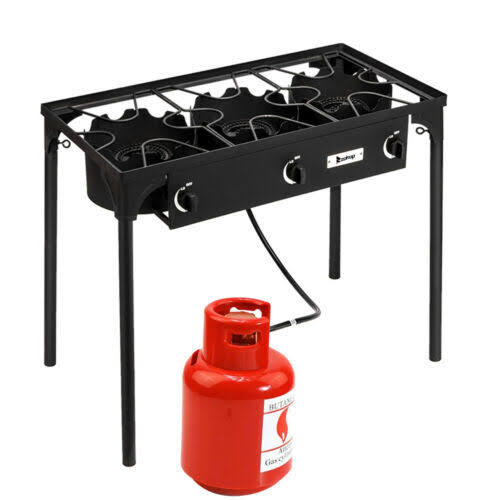 225000 BTU Propane Stove 3 Burner Outdoor Portable BBQ Grill V714374