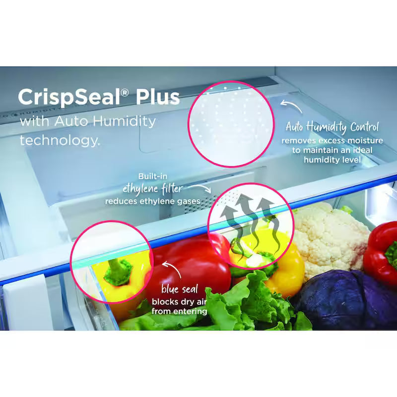 23.3 cu. ft. Counter-Depth French Door Stainless Steel Refrigerator E677