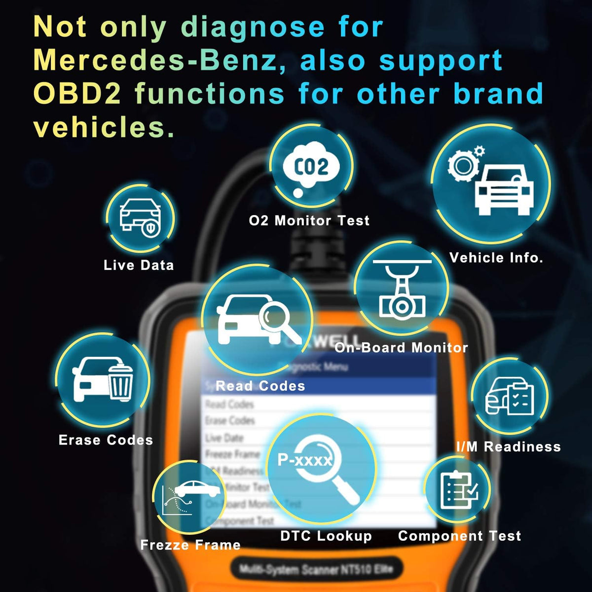 Elite All System Diagnostic Tool for Mercedes Benz Code Reader Scan Tool U752