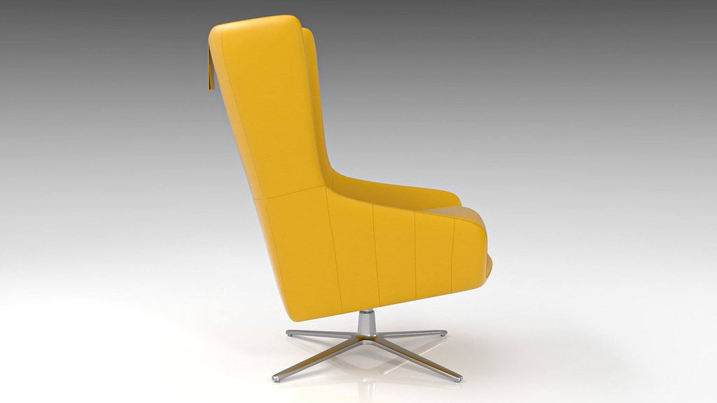 Accent Chair Light Gray Eco Leather Q531
