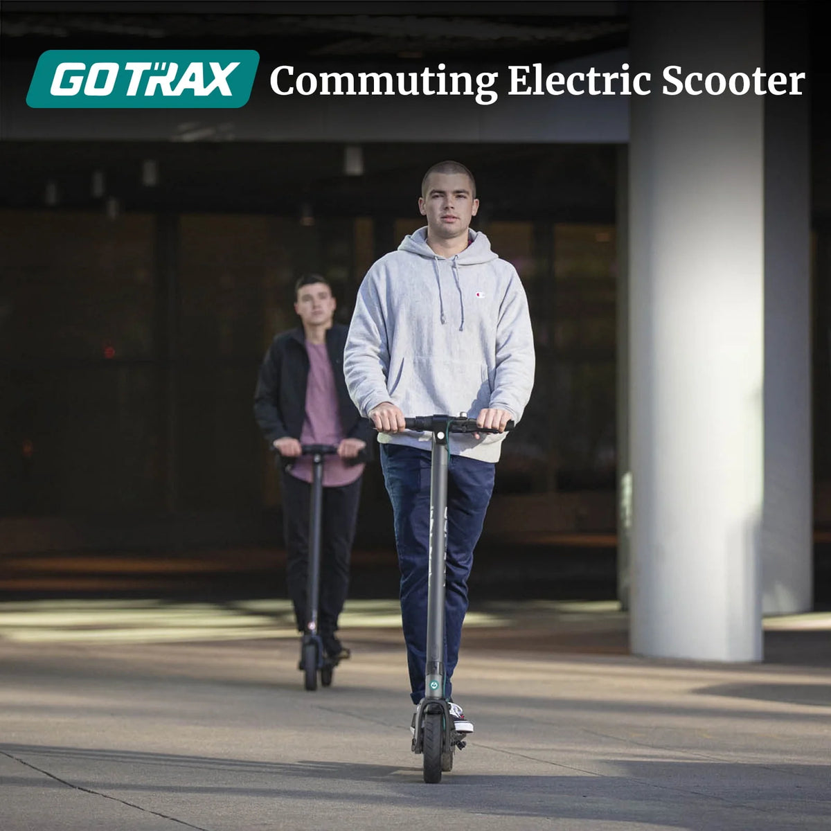 Charcoal Gray 8.5 Pneumatic Tire 250W Foldable Electric Scooter Q950