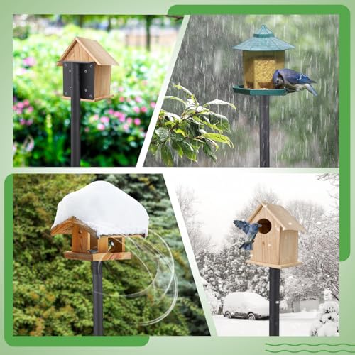 68in Adjustable Heavy-Duty Bird Feeder Pole with 5 Prong Base T518
