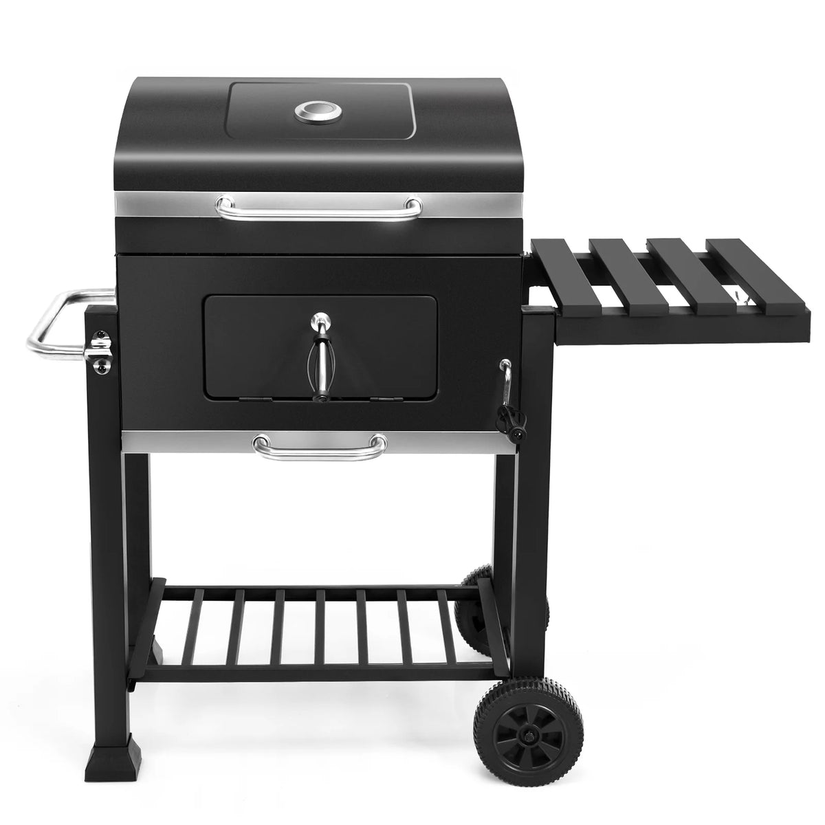Portable Charcoal Grill with Wheels & Side Table D520