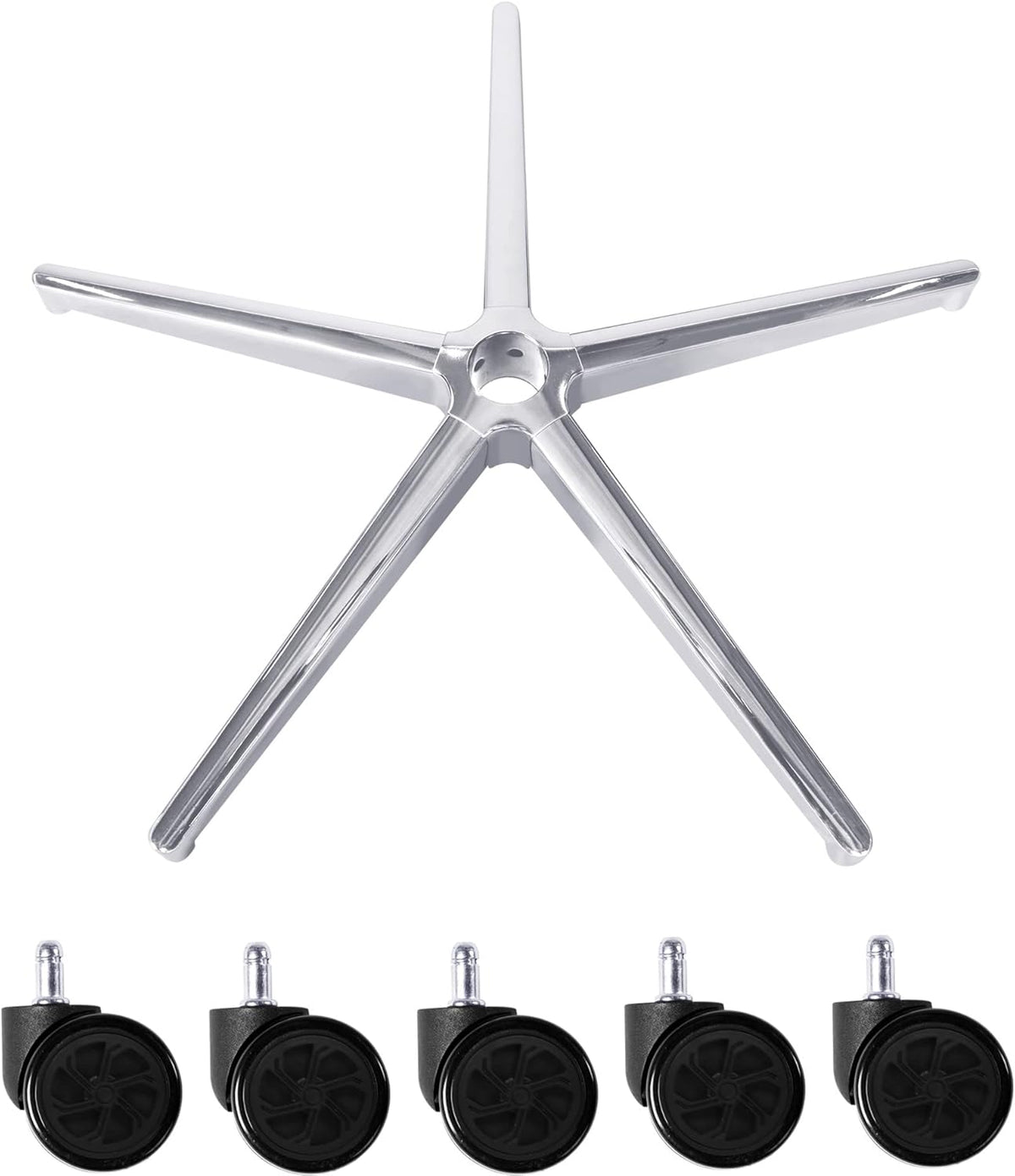 28 Inch Metal Chair Base Replacement with 5 Casters F384721