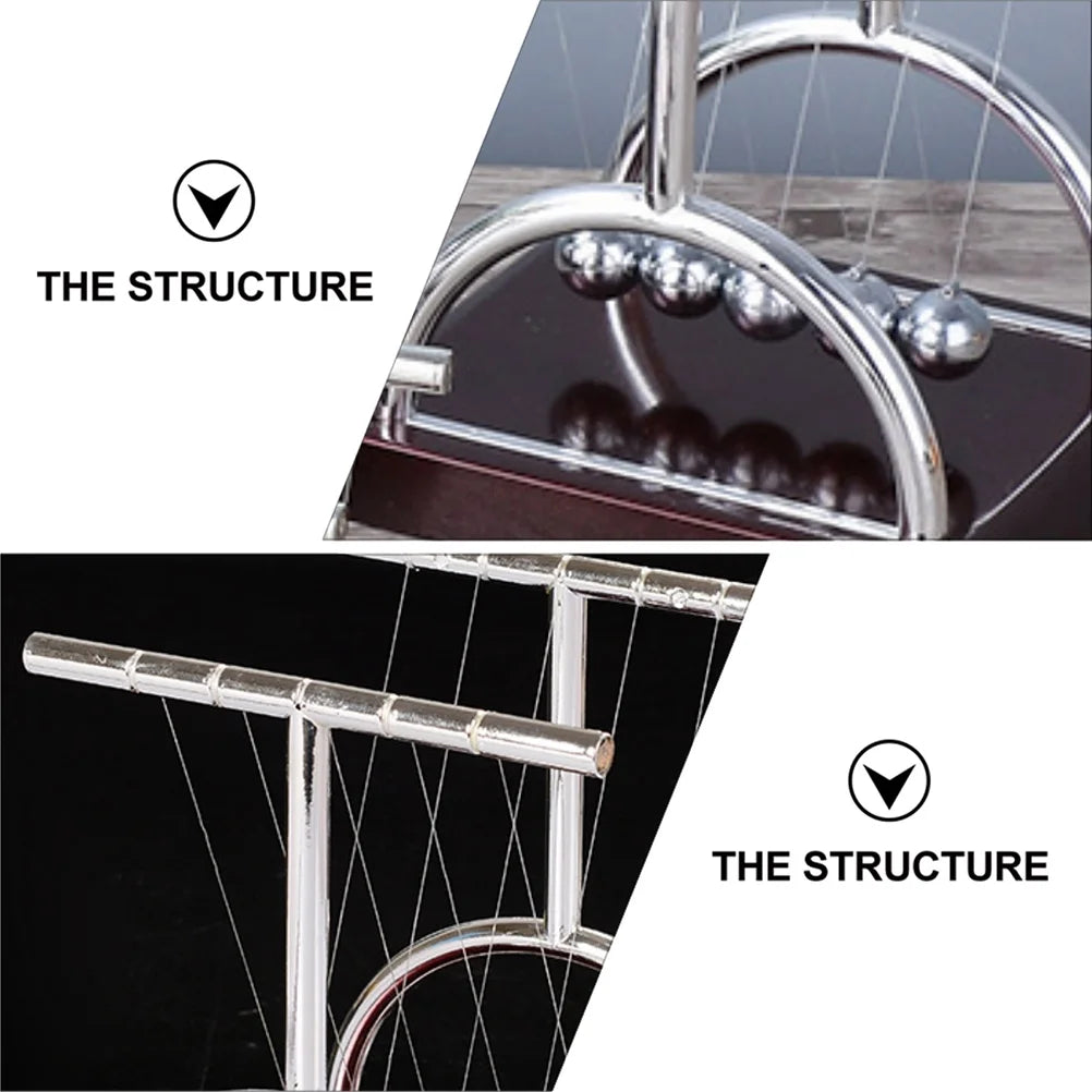 2pcs Newtons Cradle Desktop Pendulum Science Motion Swing Desk Ornament C531