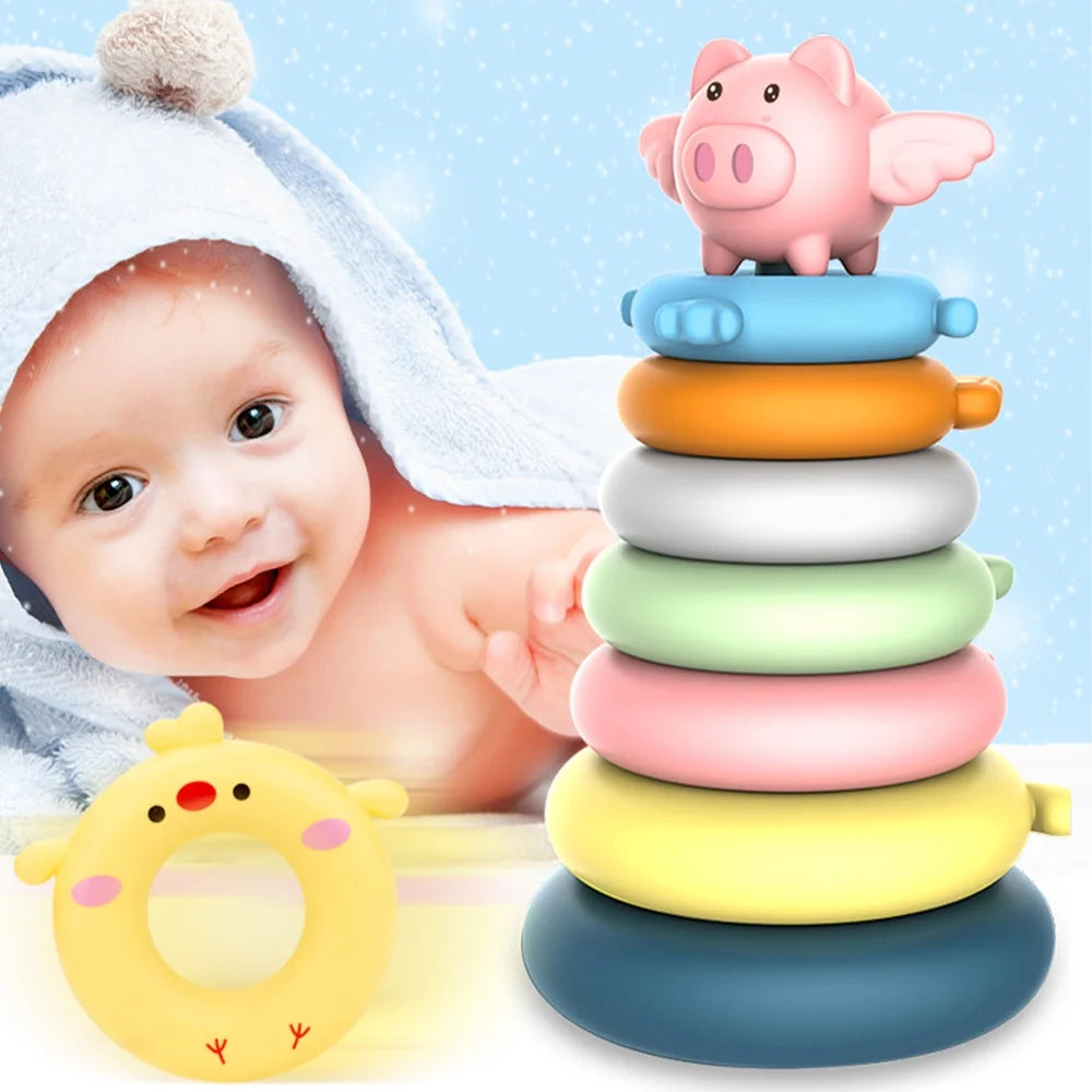 7 Rings Baby Stacking & Nesting Toys Montessori Baby Blocks K834931