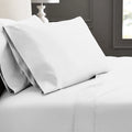 4-Piece 600 Thread Count White Cotton Bed Sheet Set King V188