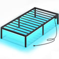 Full Bed Frame with USB Charging Station and LED Lights Y69630