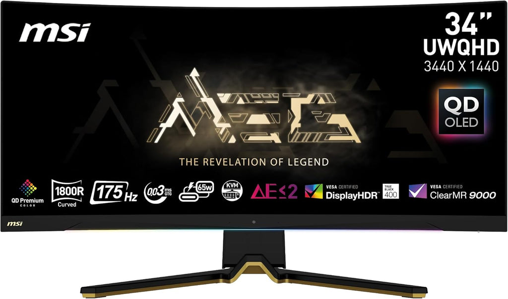 34" Curved OLED Gaming Monitor, 3440 x 1440, 0.1ms, 175Hz, HDR 400 G712