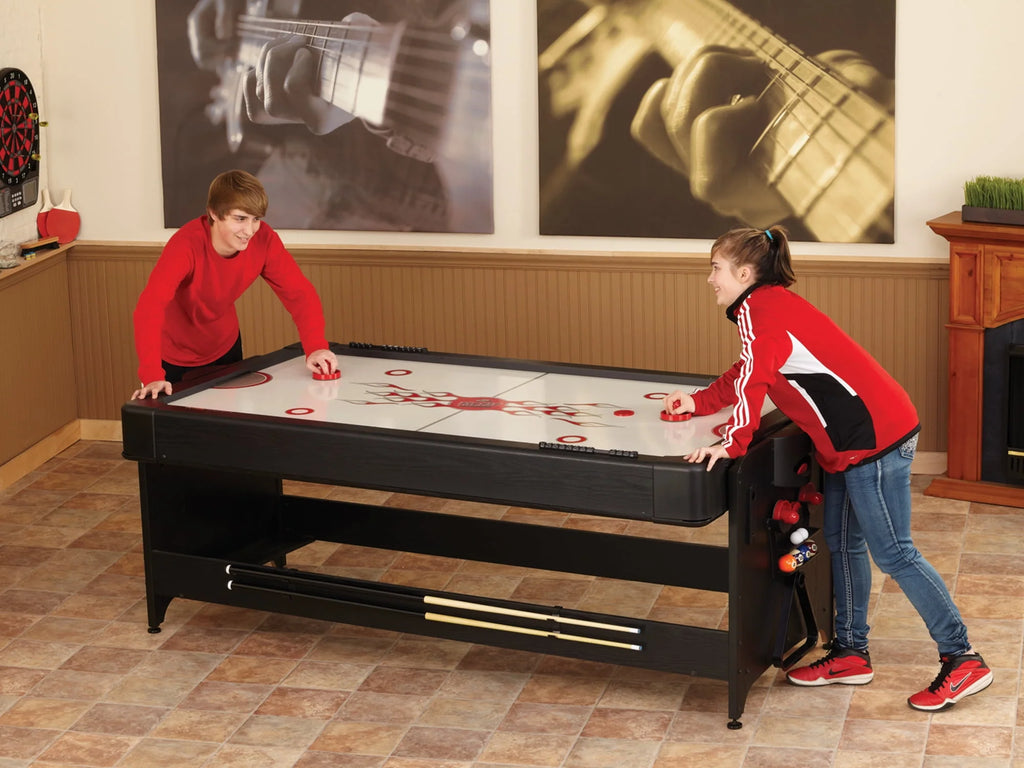 7' 2-in-1 Billiards and Air Hockey Game Table H14334