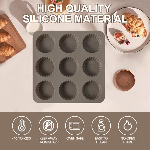 8 PCS 9 Cavity Non-stick Silicone Baking Mold G91649