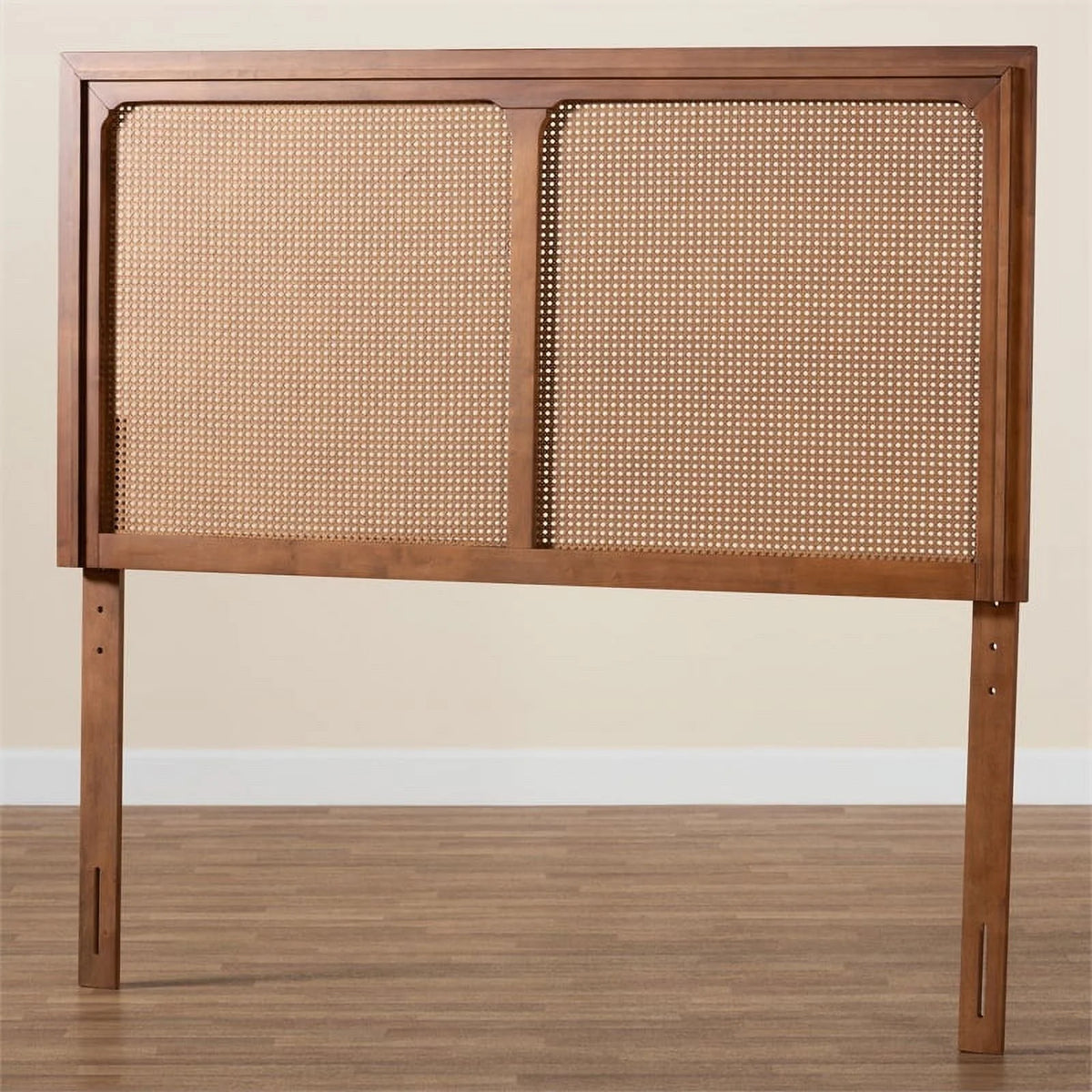Wood & Rattan King Size Headboard L425561