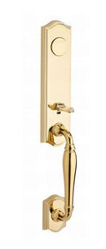 Polished Brass Full Dummy Handleset with Decorative Lever H5431