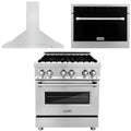 30 in. Dual Fuel Range, 30 in. Range Hood, Microwave Oven M989490