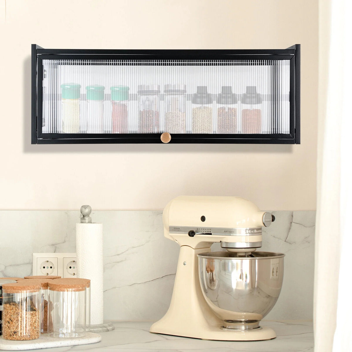 Black Wall Mount Storage Cabinet O5239