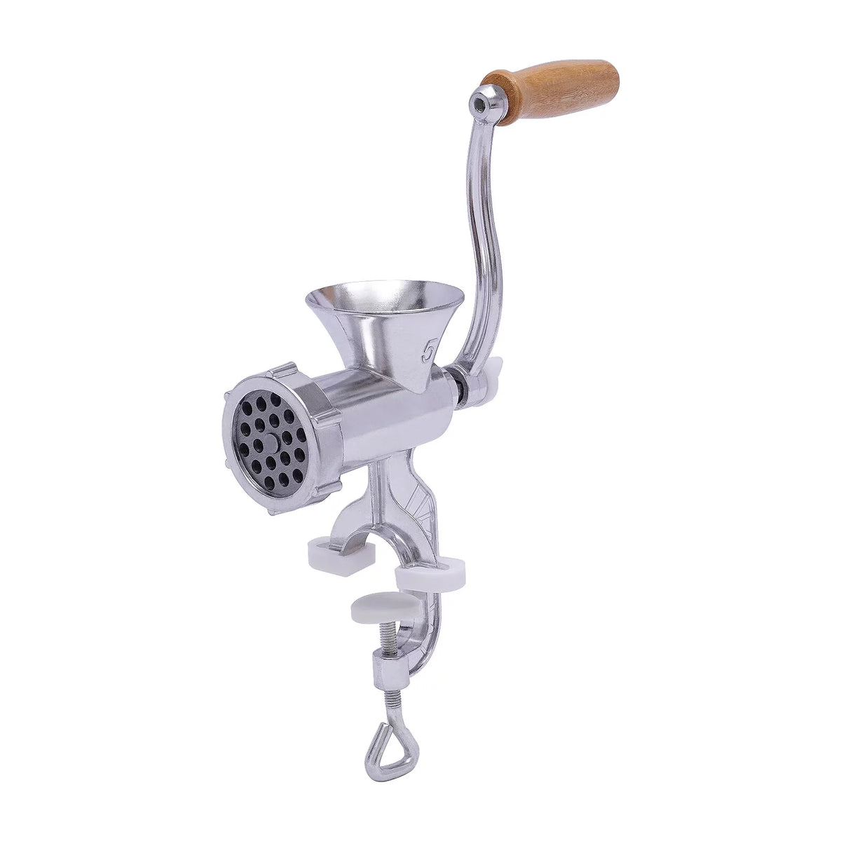 Manual Meat Grinder Aluminum Alloy Food Mincer Sausage Filler Hand Crank Meat Mincer Mixer with Tabletop Clamp D231