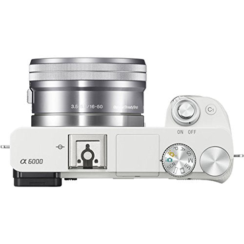 White 24 MP Mirrorless Digital Camera with 16-50 mm Lens M90589