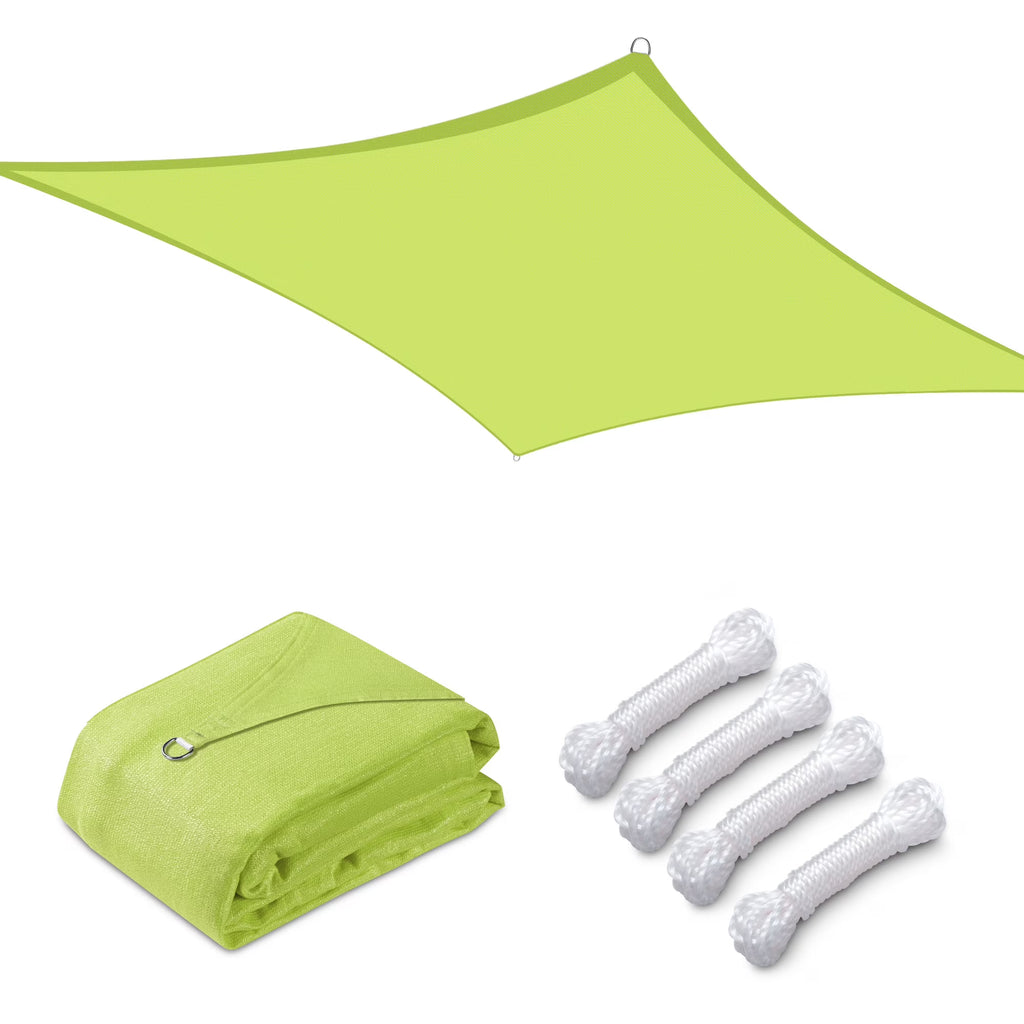 Apple Green 12x12Ft 97% UV Block Square Sun Shade Sail V2661