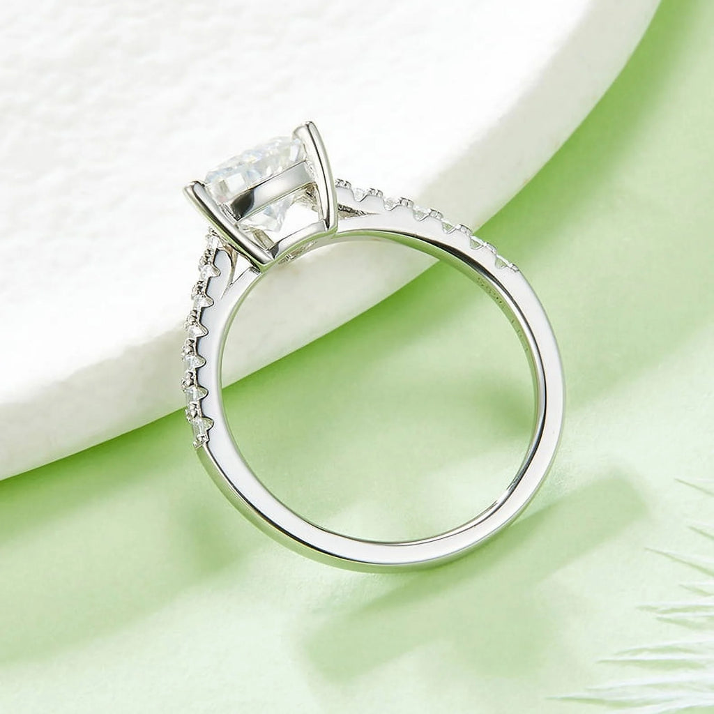 Pear Cut Moissanite Engagement Ring C73061