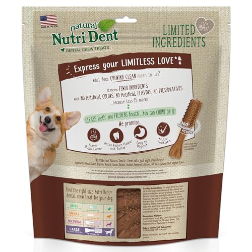 Natural Dog Dental Chews, Large (20 Count) R99167