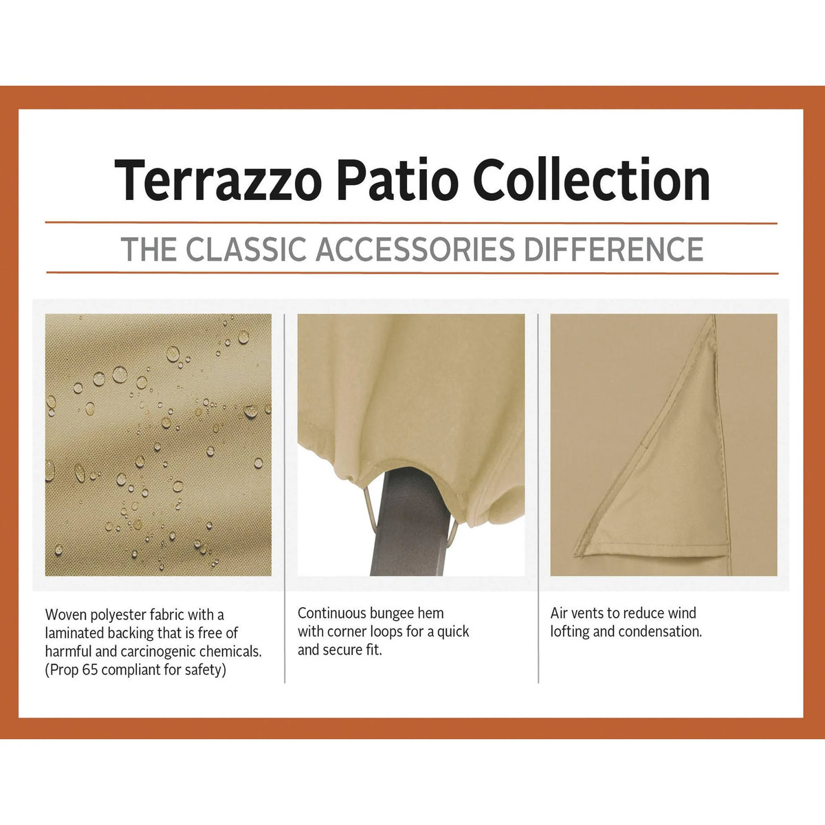 Terrazzo Patio Table & Chair Set Cover Q2391