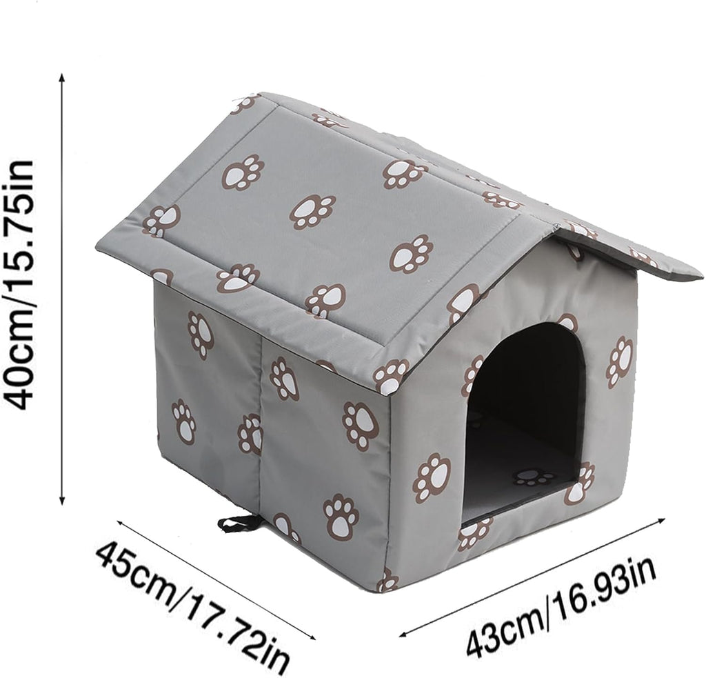 Grey Large Weatherproof Insulated Cat House I4768